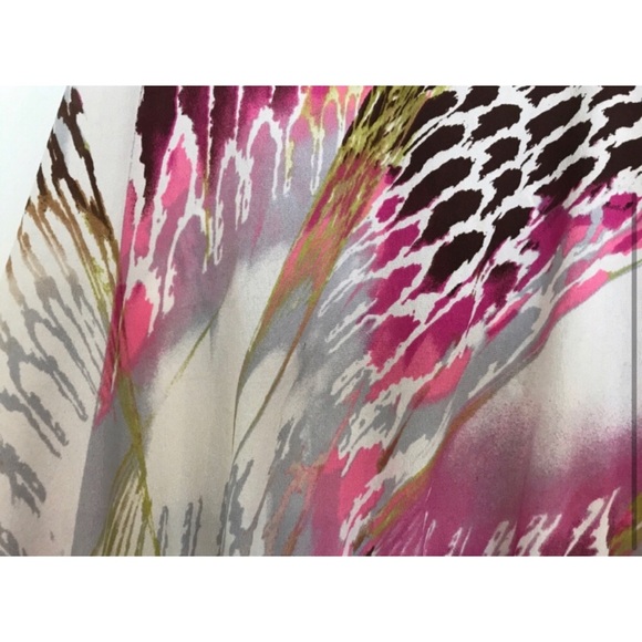 Mendocino Colorful Animal Print Spaghetti Strap Mini Dress V Neck - Picture 3 of 3